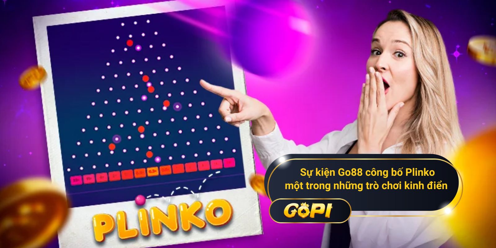Sự kiện Go88 công bố Plinko một trong những trò chơi kinh điển 